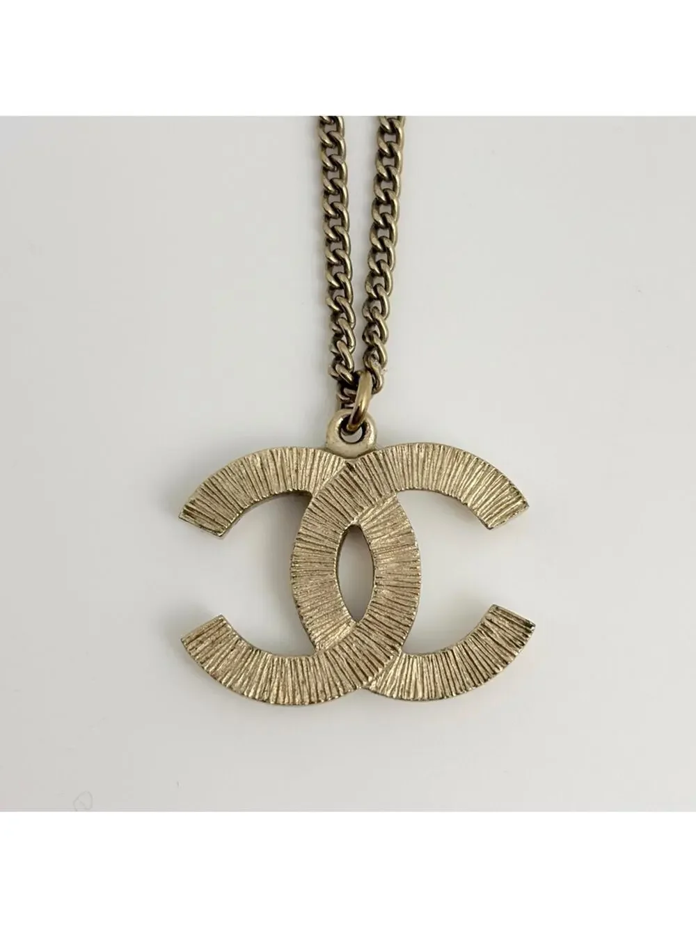 Chanel Cc Logo Pendant Necklace Metal #299771C10B
